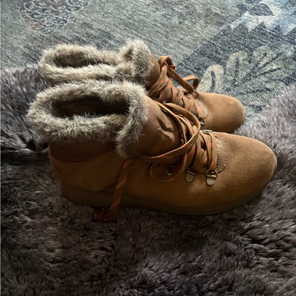 Tan Fur-Lined Ankle Booties from Beartraps - Picture 1 of 4